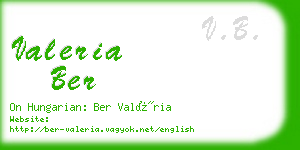 valeria ber business card